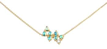 WWAKE Opal & Diamond Bias Necklace