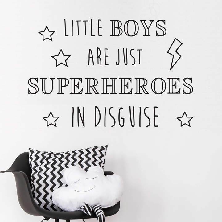 Nutmeg Little Boys Are Superheroes In Disguise Wall Sticker