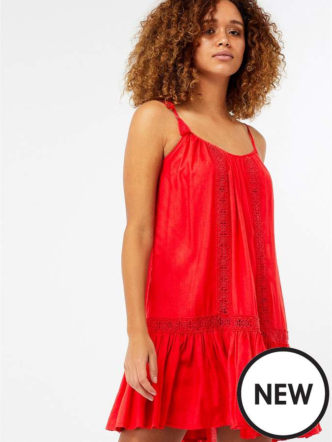 Lace Insert Strappy Dress