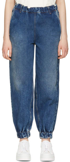 Blue 80s Wash Slouchy Tapered Jeans