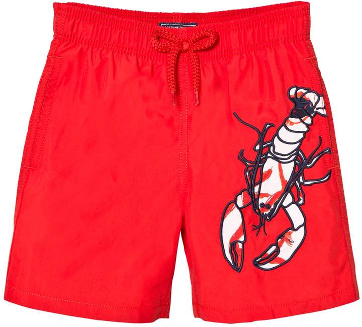 Red Lobster Embroidered Trunks