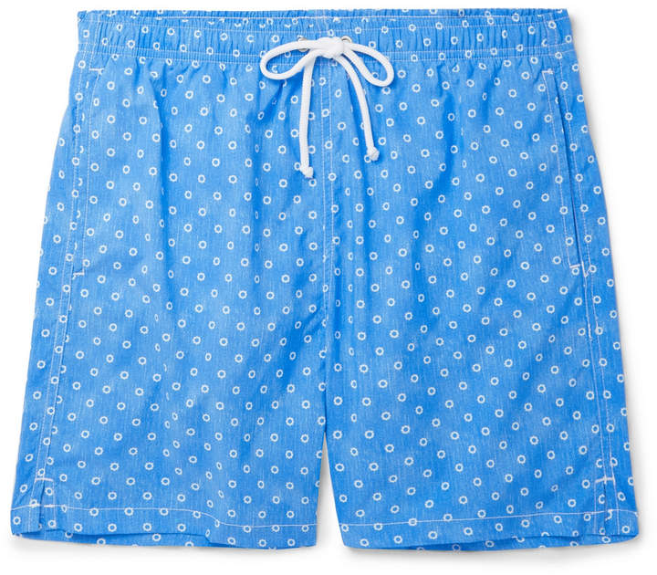 Anderson & Sheppard Slim-Fit Mid-Length Floral-Print Swim Shorts