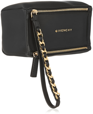 Givenchy Small Pandora Wristlet Bag in Black Coated Canvas