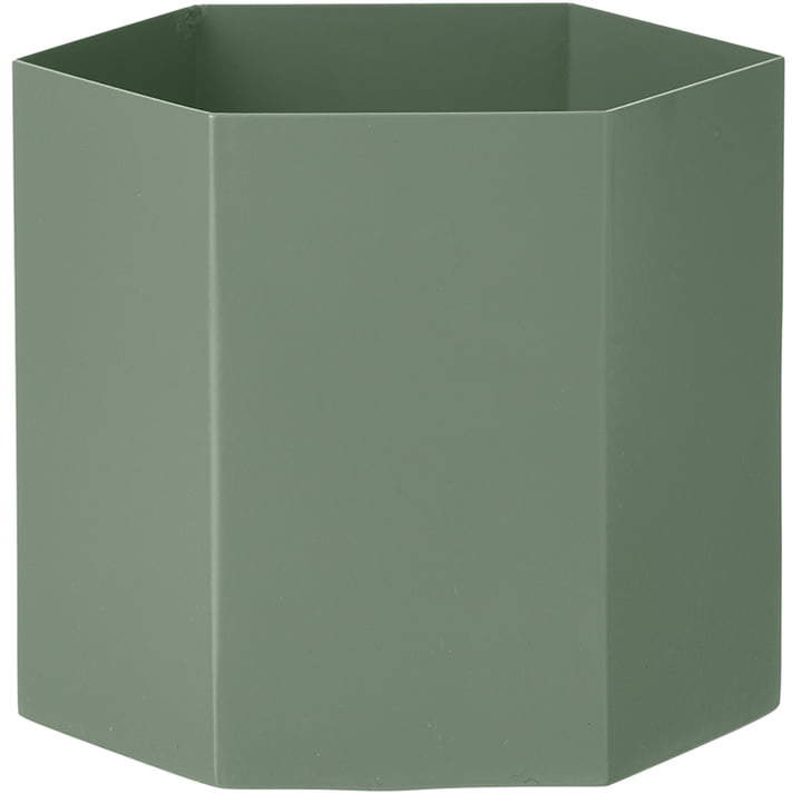 ferm living - Hexagon Topf, large, Dusty green