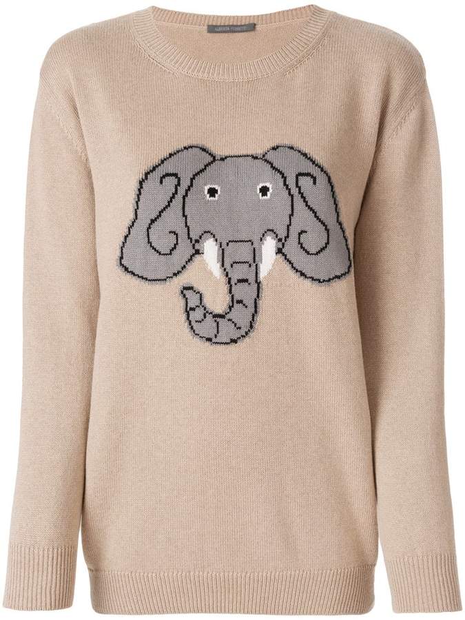 elephant print jumper
