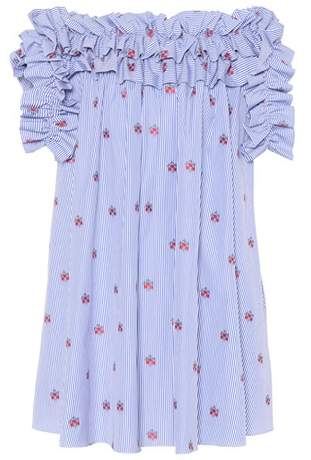 Off-Shoulder-Kleid aus Baumwolle