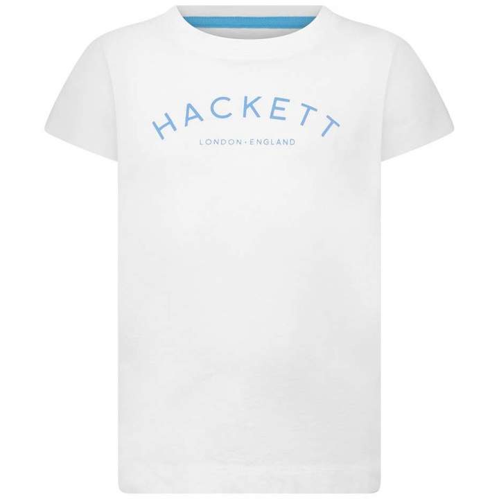 HackettBoys White Logo Print Top