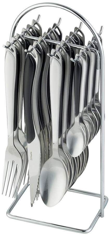 Eclat Black & White 24-piece Hanging Cutlery Set