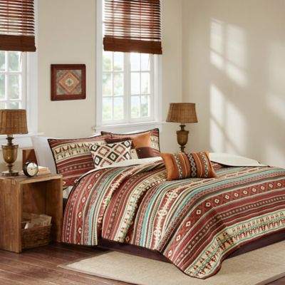 Madison Park Taos Full/Queen Coverlet Set in Spice