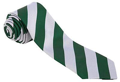 Unbranded Oakwood Preparatory School Tie, 45, Green/White