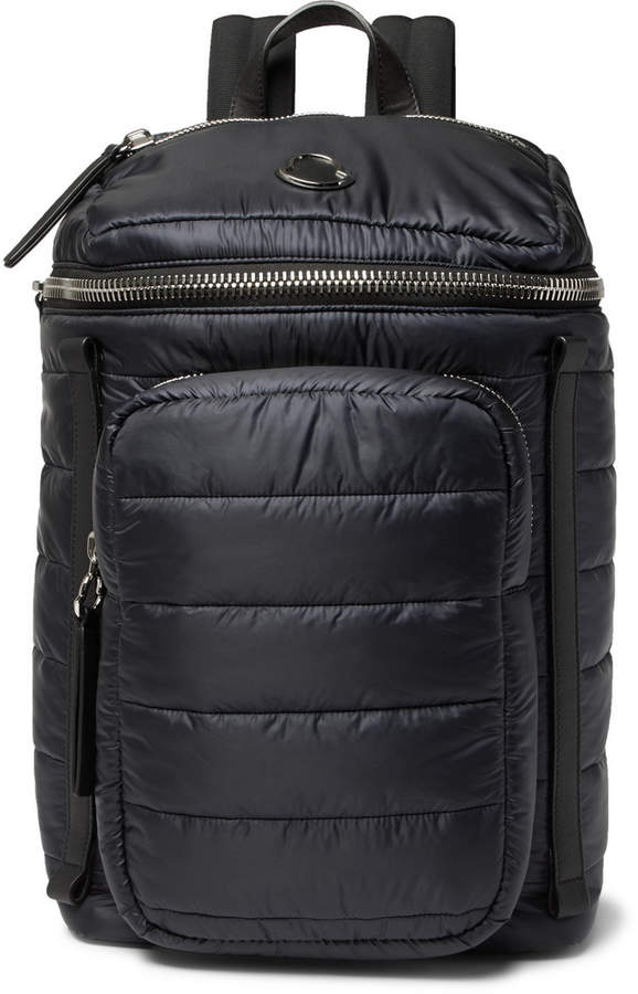 New Yannick Leather-Trimmed Quilted Shell Backpack