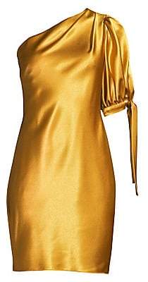 Aidan Mattox Women's Asymmetric One-Shoulder Liquid Satin Cocktail Dress Aidan Mattox Women's Asymmetric One-Shoulder Liquid Satin Cocktail Dress