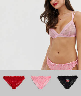 red dobby mesh knicker 77