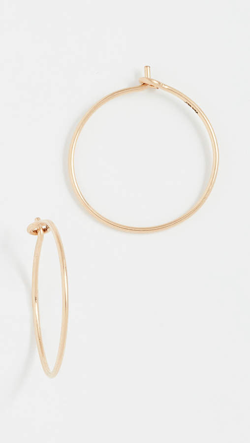 Delicate Wire Hoop Earrings