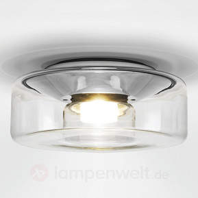 Klarer Glasschirm - LED-Deckenleuchte Curling M