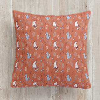 Woodland Foxes Square Pillow