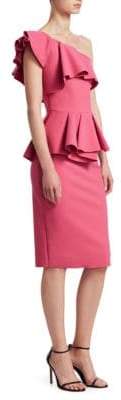 Mika One-Shoulder Peplum Dress