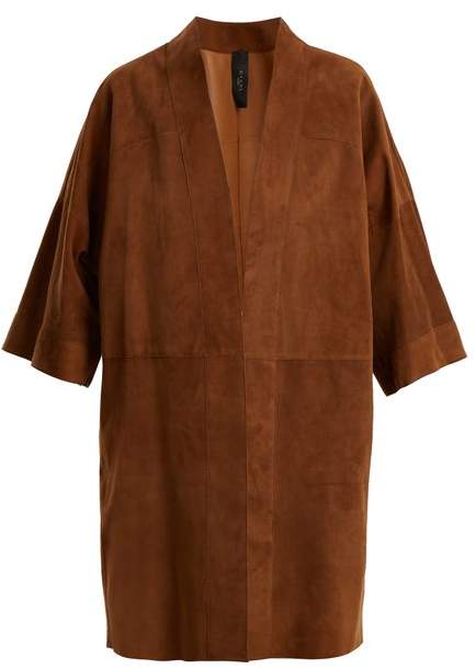 GIANI FIRENZE Kimono-sleeve suede coat