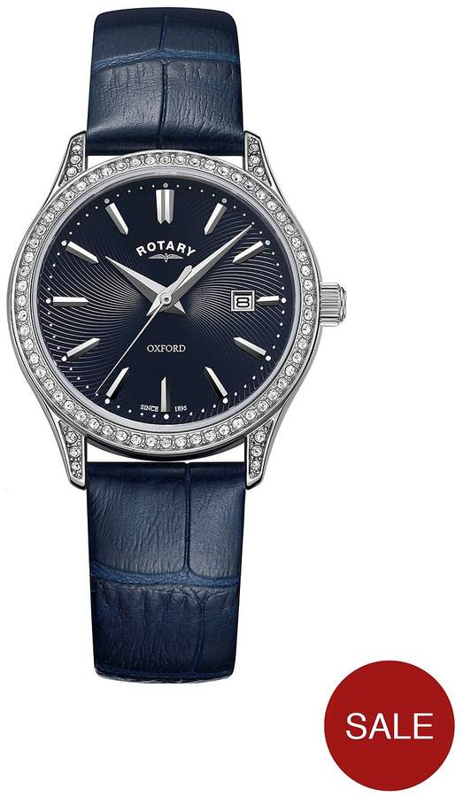 Oxford Blue Swirl Dial Blue Strap Ladies Watch