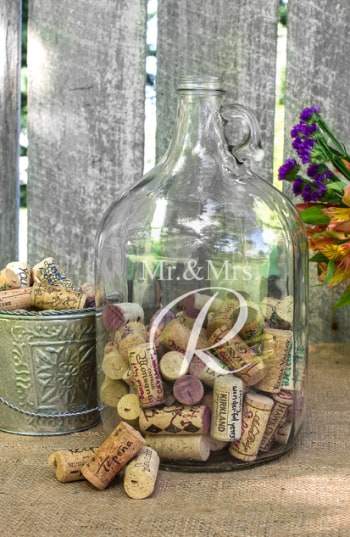 'Mr. & Mrs. - Wedding Wishes in a Bottle' Gallon Growler Guest Book