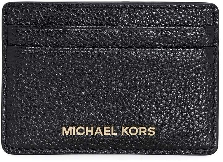 Michael Kors Money Pieces Leather Card Holder- Black - ONE COLOR - STYLE