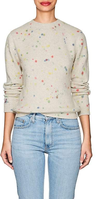 Women's Spotted Cashmere Crewneck Sweater