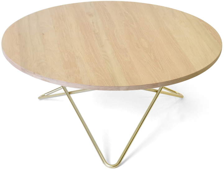 Ox Denmarq - O Couchtisch Ø 80 cm, Messing / Eiche