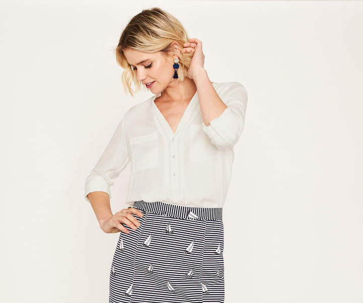 PINTUCK VISCOSE SHIRT