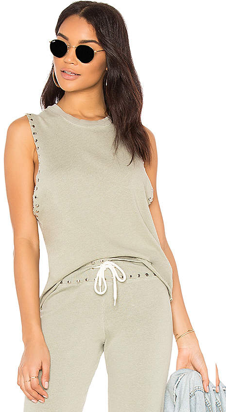 Studded Sleeveless Sweatshirt