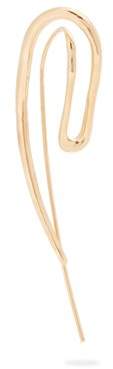 Initial gold-plated single earring