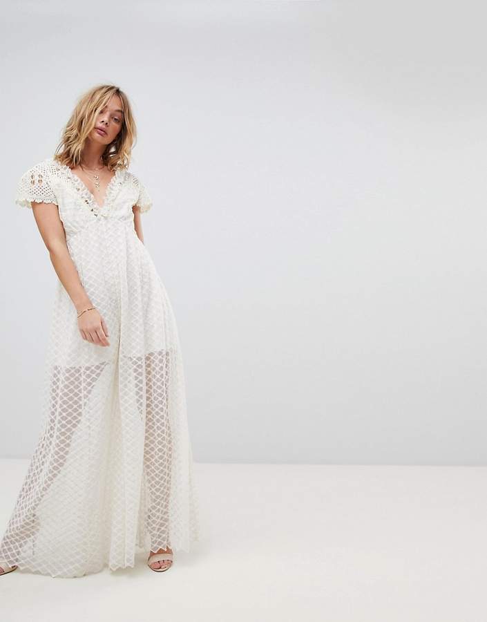 – Chleo – Bestickter Maxi-Jumpsuit