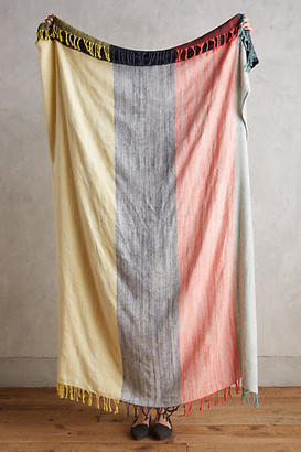 Anthropologie Brushed Colorblock Throw