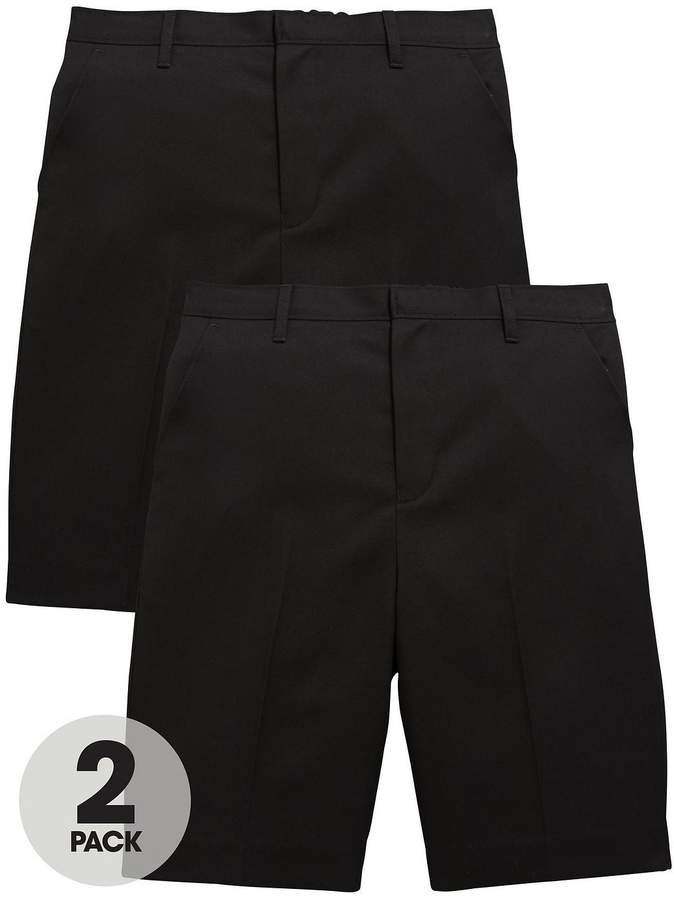 Schoolwear Boys Pk2 Teflon Shorts