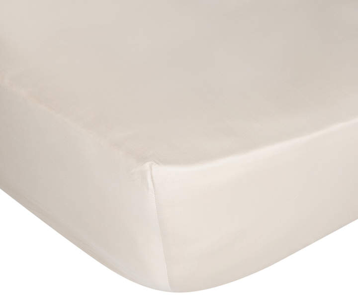 A by Amara - Cotton Sateen 300 Thread Count Fitted Sheet - Gold - Single