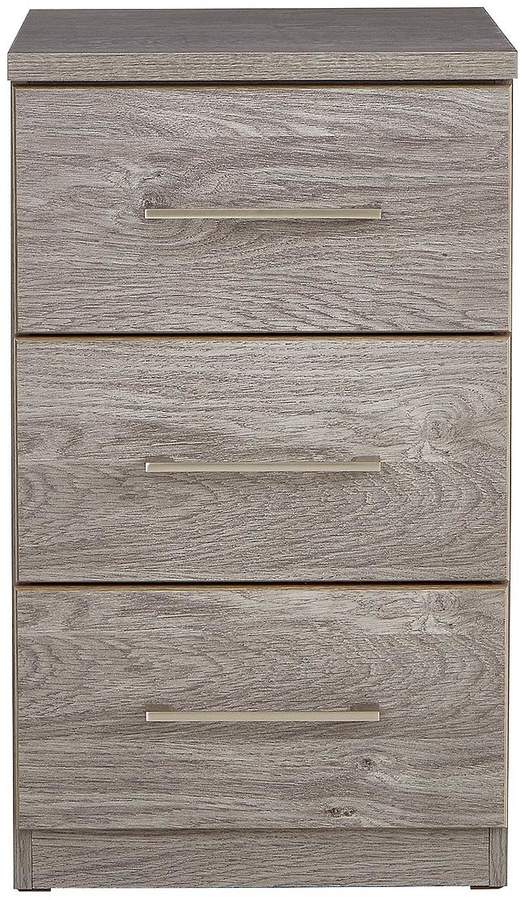 Aura Ready Assembled 3 Drawer Bedside Chest