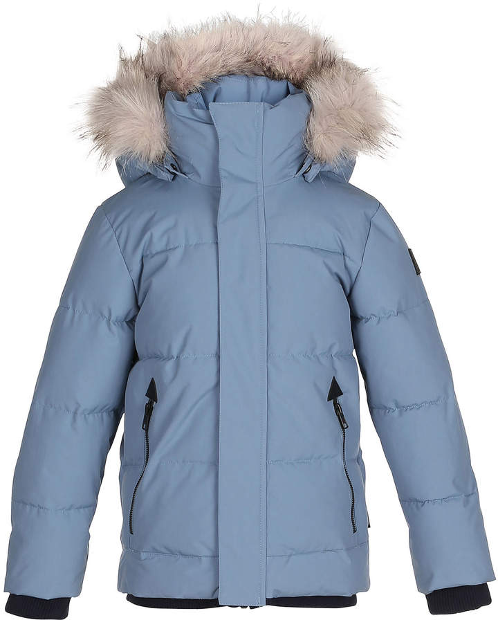 Herbert Hooded Puffer Jacket w/ Faux-Fur Trim, Size 4-12