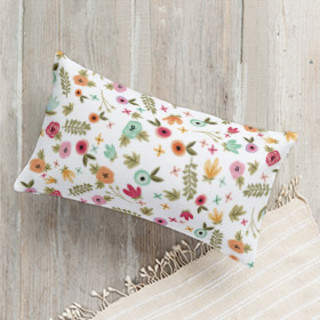 Springtime Floral Lumbar Pillow