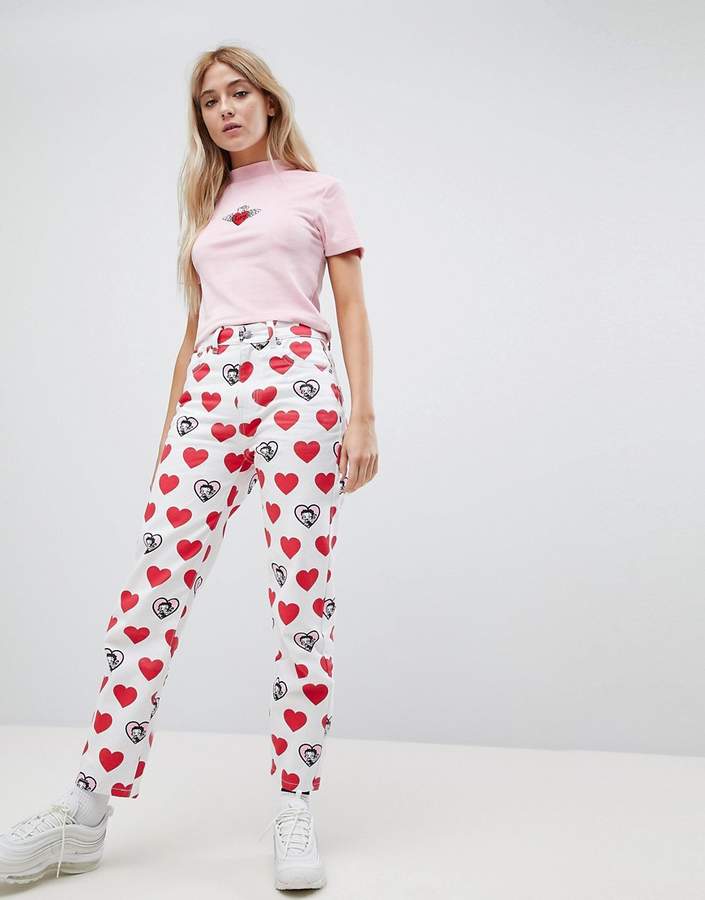 X Betty Boop – Jeans mit Herzprint