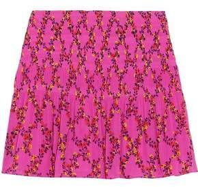 Tayte Printed Pliss&eacute-Chiffon Mini Skirt