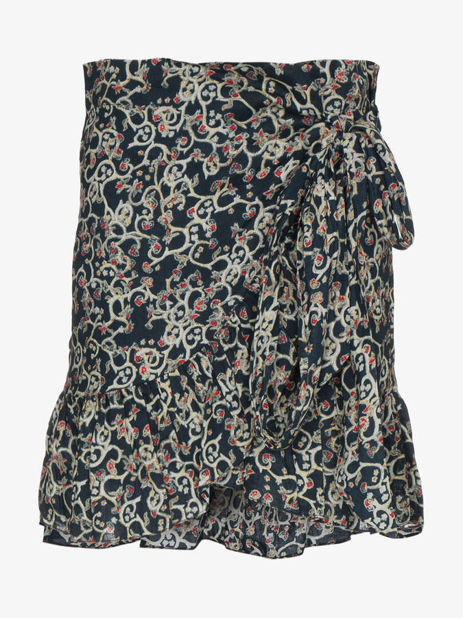 mini wrap floral skirt