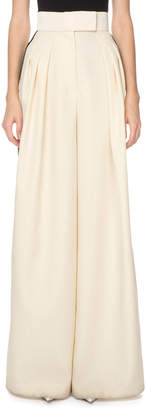 Marc Jacobs Wide-Leg Scalloped-Side Trousers