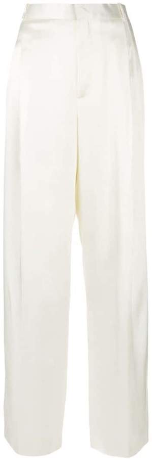 high waisted wide leg trousers