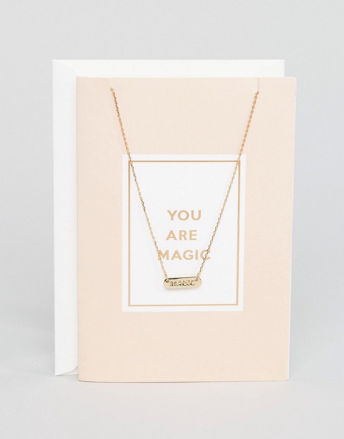 Your Are Magic Unicorn Necklace Gift Card