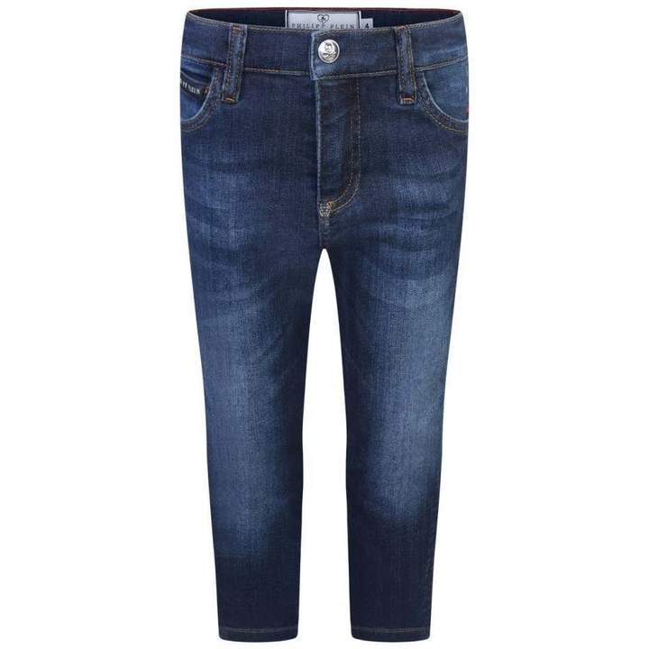 Philipp PleinBoys Blue Denim Regular Fit Jerry Jeans