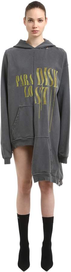 Hooded Maxi Cotton Sweatshirt