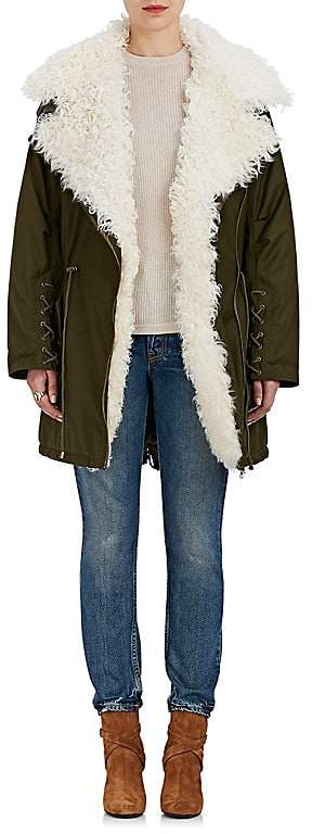 Women's Harley Shearling-Trimmed Twill Parka