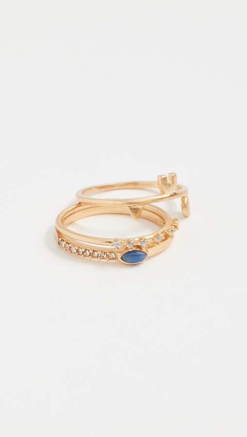 Shapes & Stones Ring Stack