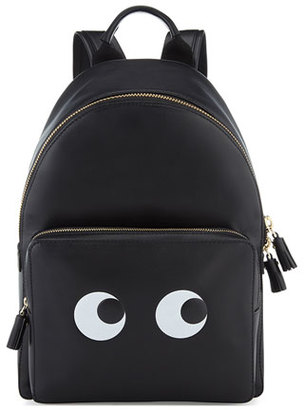 Anya Hindmarch Eyes Mini Leather Backpack, Black