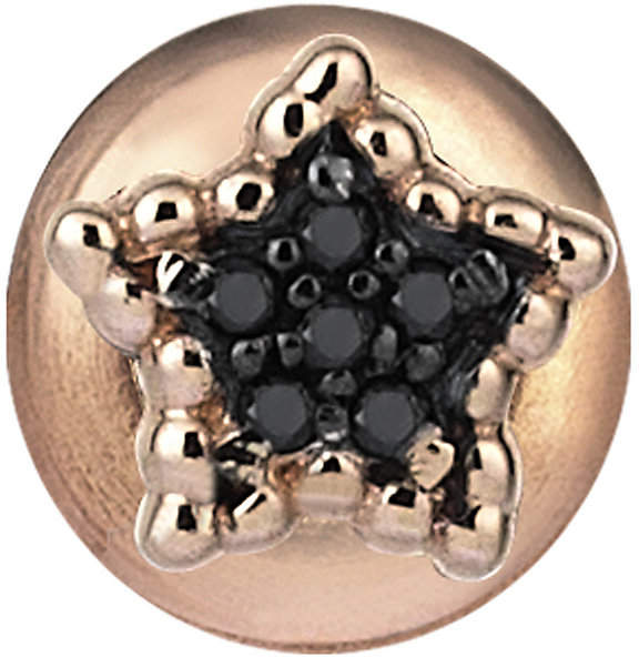The Alkemistry Kismet By Milka Star 14ct rose-gold and black diamond stud earring