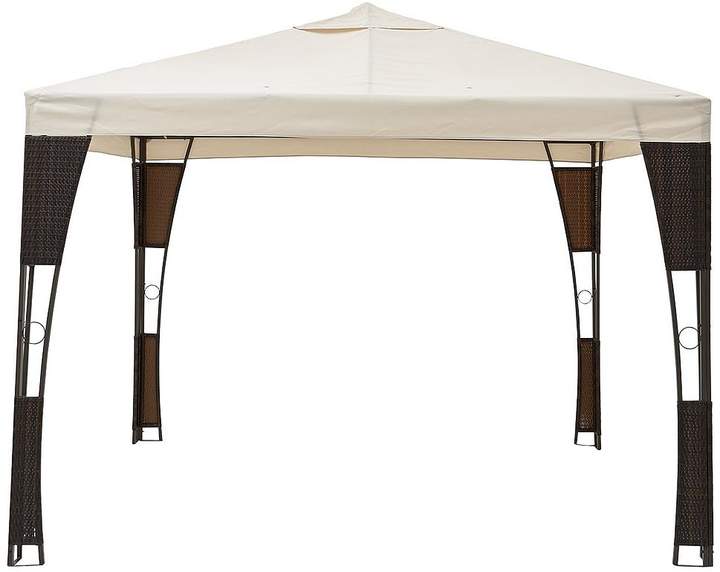 3X3M Steel Rattan Gazebo With Polyester Roof